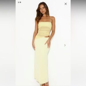 Hello Molly x Saints & Secrets DON'T APOLOGISE MAXI DRESS YELLOW
